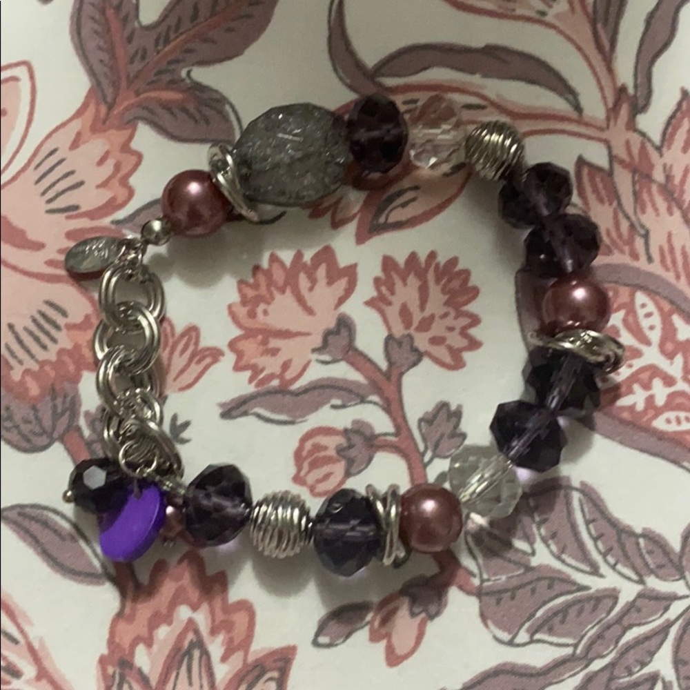 Lia Sophia purple haze stretch bracelet